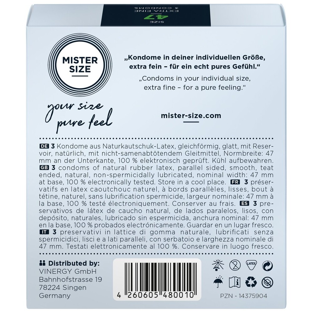 Preservativi Ultra Sottili 47 Mister Size - immagine 2