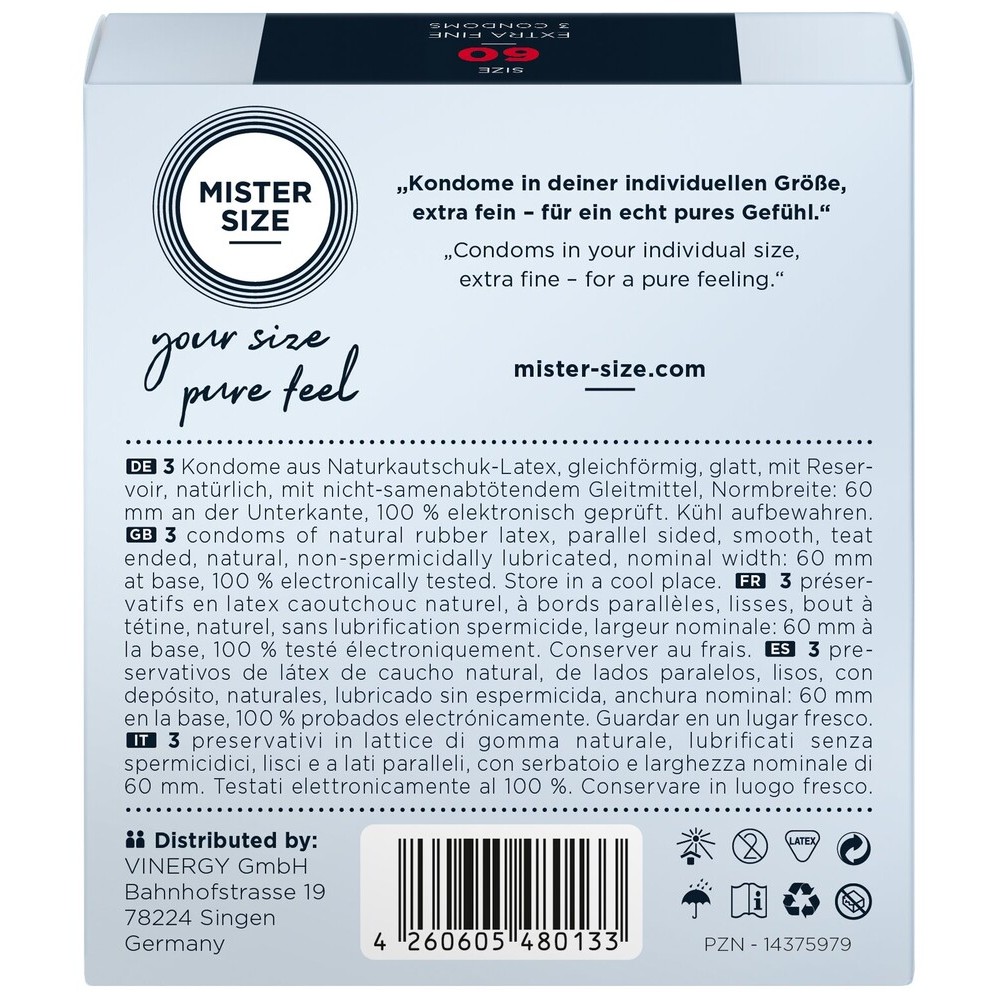 Preservativi XL 60 Mister Size - immagine 2