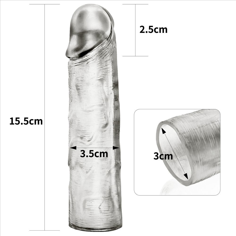 Guaina e Prolunga Pene Flawless 15,5 cm - immagine 2