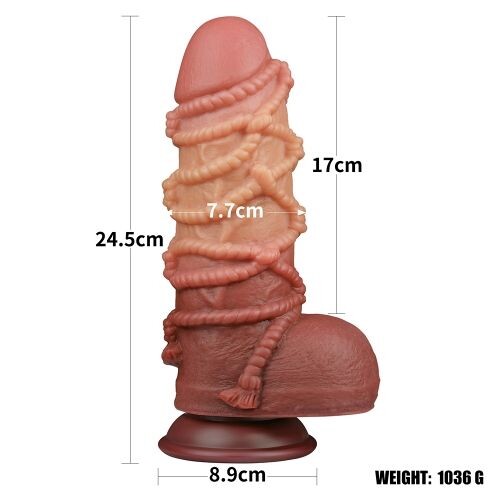 Dildo XXL Braided Rope 24,5 cm - immagine 3