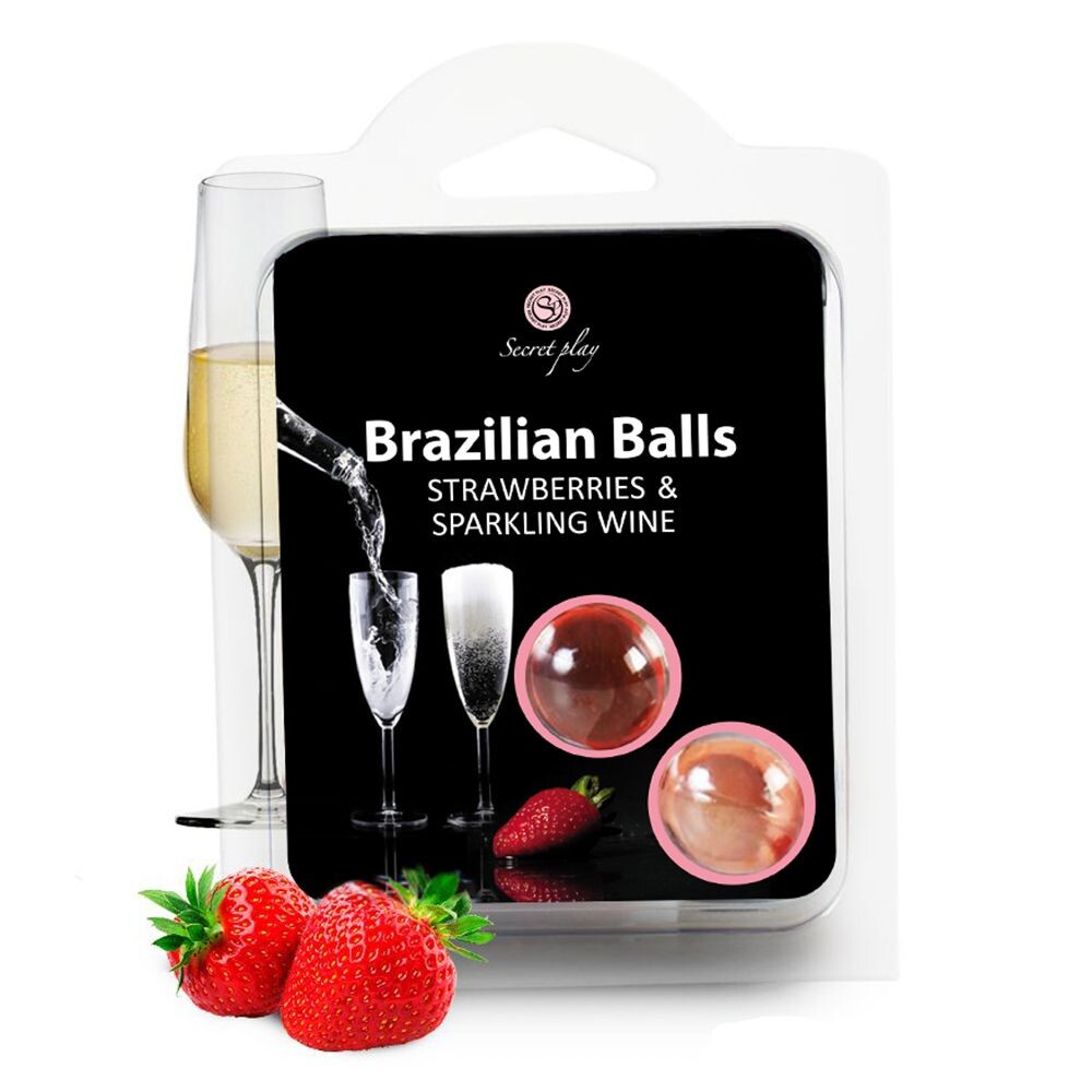 Olio Massaggio Brazilian Balls Fragola e Spumante - immagine 2
