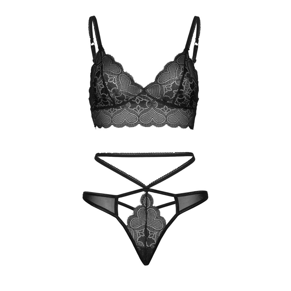 Completino Sexy Sweetheart Bralette Nero - immagine 5
