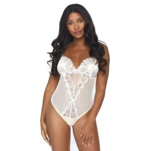 Body Sexy Lace and Sheer Bianco