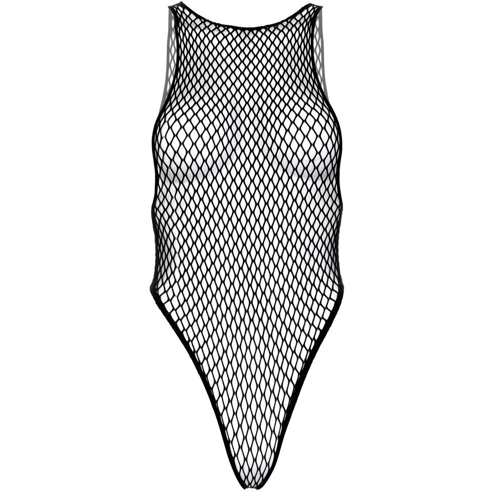 Body Sexy Net Snap Crotch Tank Nero - immagine 7