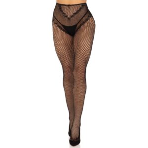 Collant Sexy Crotchless Backseam Nero