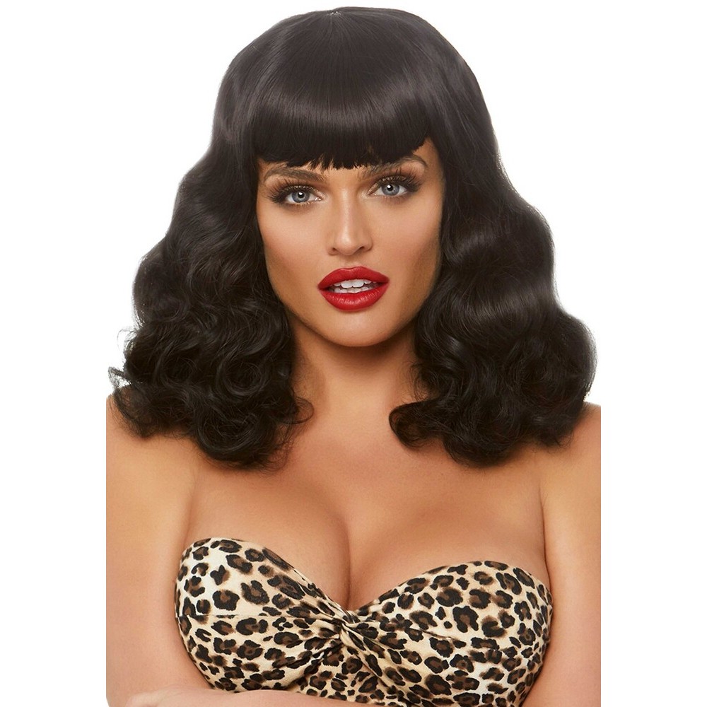 Parrucca Sexy Retro Bang Curly Bob - immagine 2