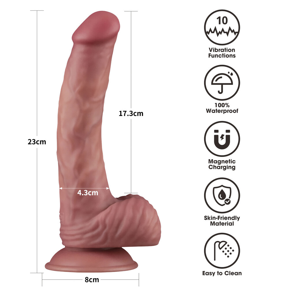 Vibratore Realistico Power Cock Silken - immagine 10