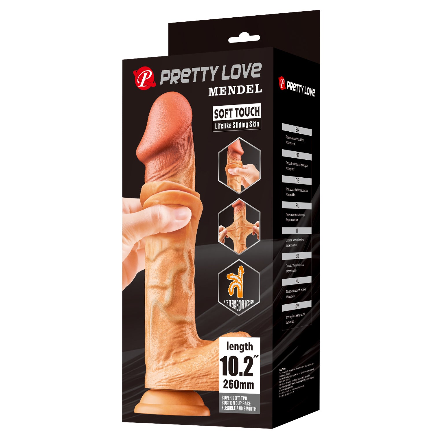 Dildo XXL Mendel 26 cm | Realistico Soft Touch con Ventosa - immagine 10