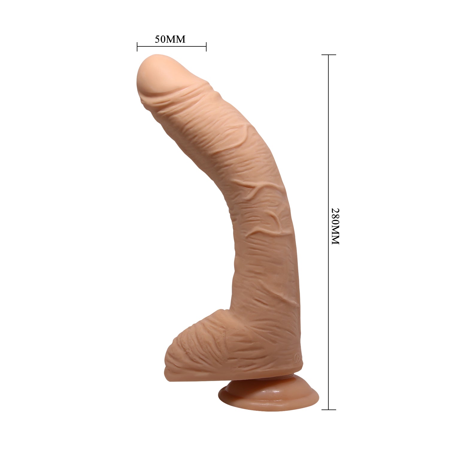 Dildo XXL Beautiful Alex 28 cm | Realistico TPR Soft Touch con Ventosa - immagine 8