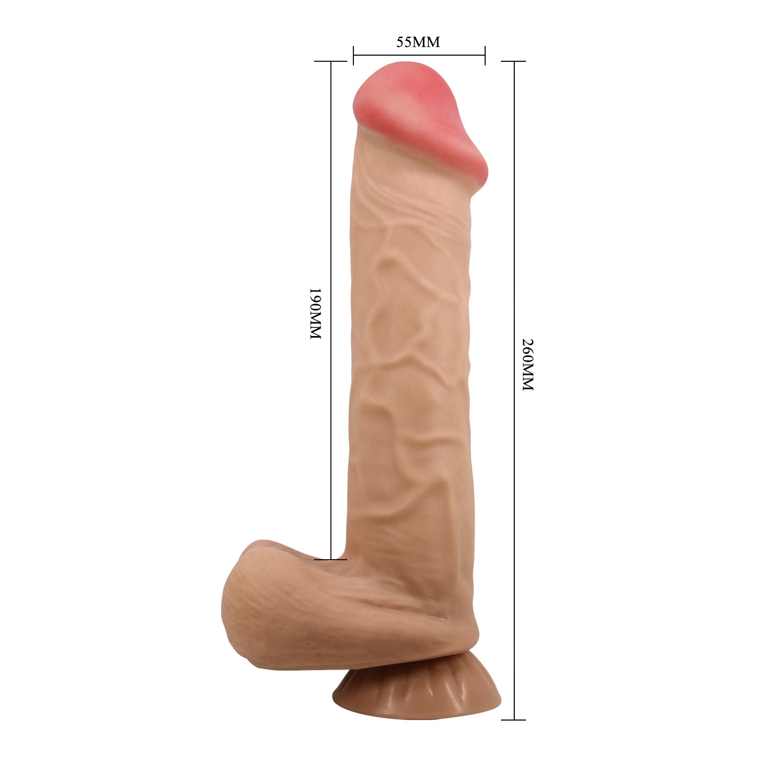 Dildo XXL Mendel 26 cm | Realistico Soft Touch con Ventosa - immagine 9