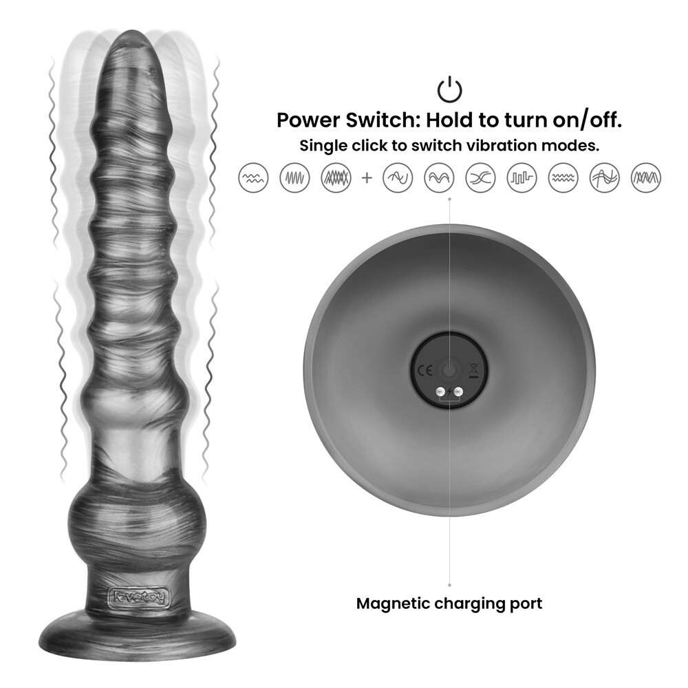 Lovetoy | Dildo XXL Vibratore potente Ricaricabile con Ventosa 32,3 cm - immagine 9