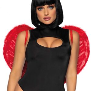 Ali Diavolo Sexy Marabou Feather Rosso