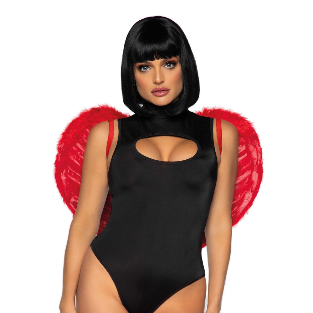 Ali Diavolo Sexy Marabou Feather Rosso
