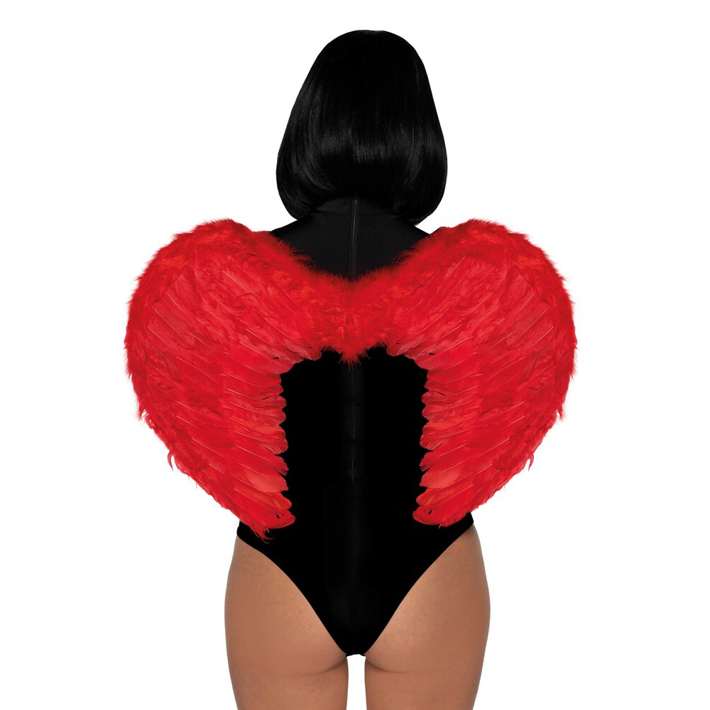 Ali Diavolo Sexy Marabou Feather Rosso - immagine 3