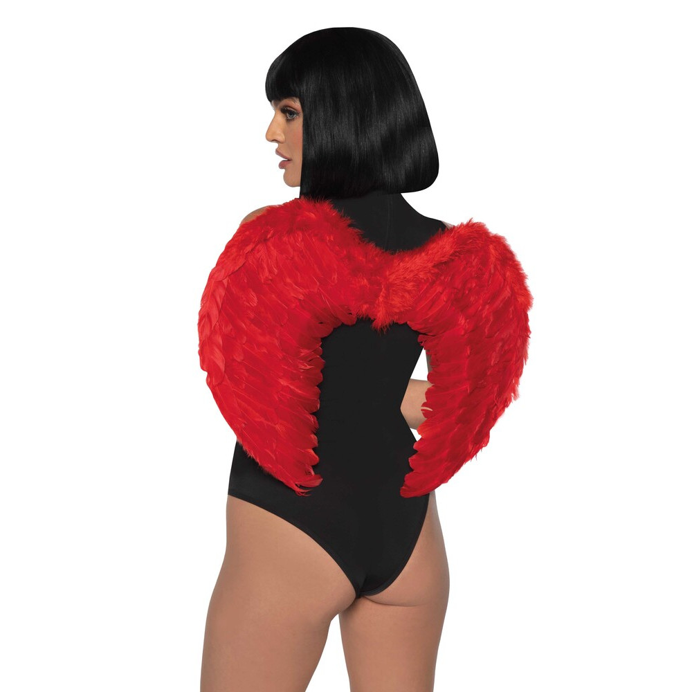 Ali Diavolo Sexy Marabou Feather Rosso - immagine 2
