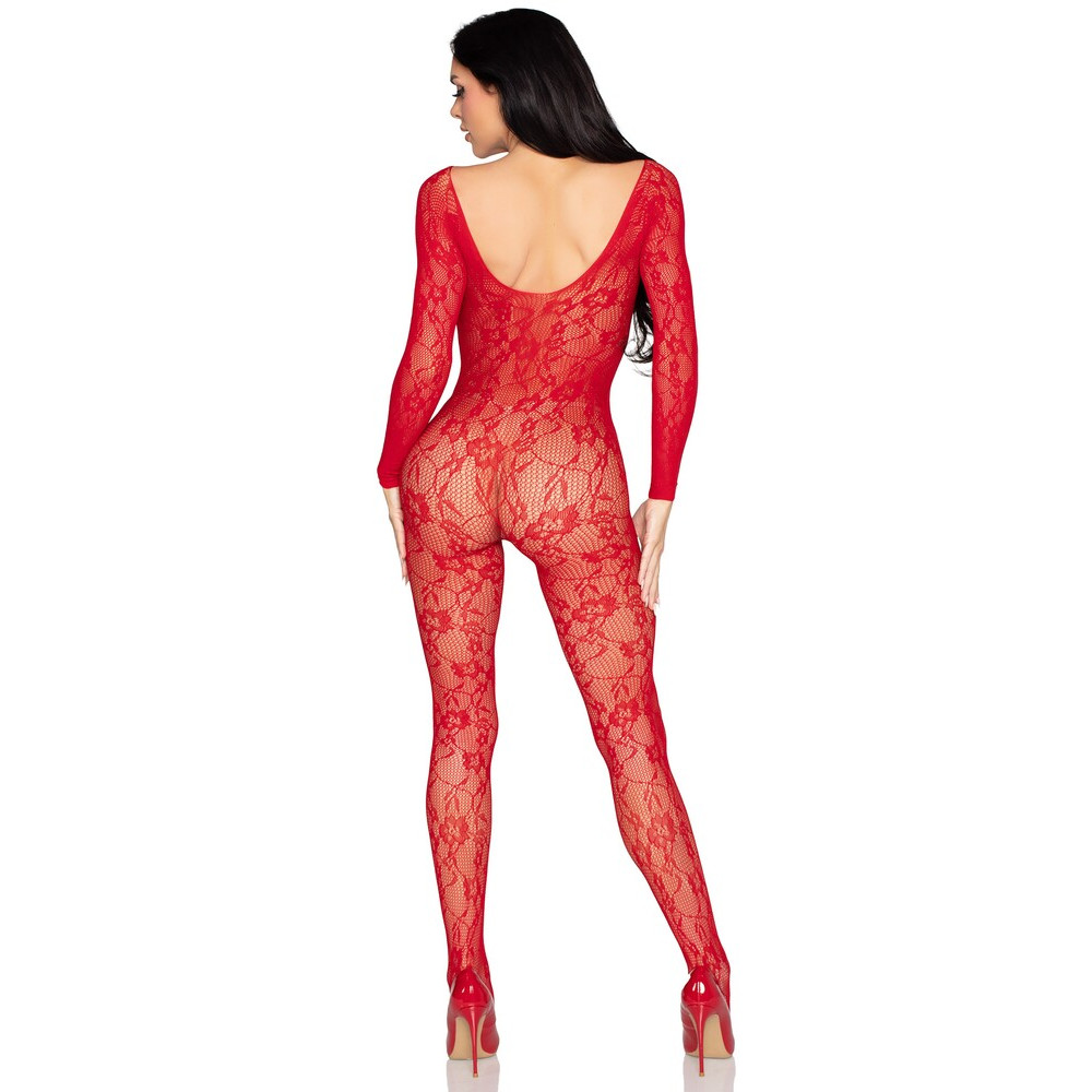 Tuta Sexy Lace Rosso - immagine 3