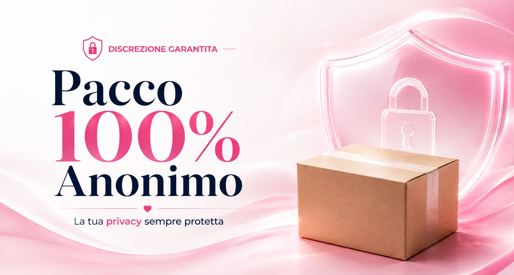 Pacco 100% anonimo con confezione neutra e spedizione discreta per proteggere la privacy dei clienti My Erotic Dream