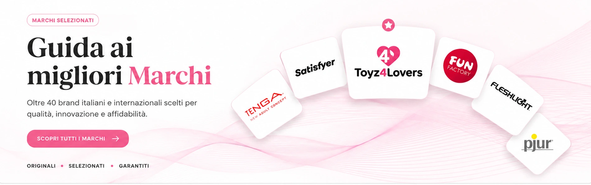 Hero Marchi My Erotic Dream con i principali brand di sex toys, lingerie e benessere intimo selezionati per qualità, innovazione e affidabilità.