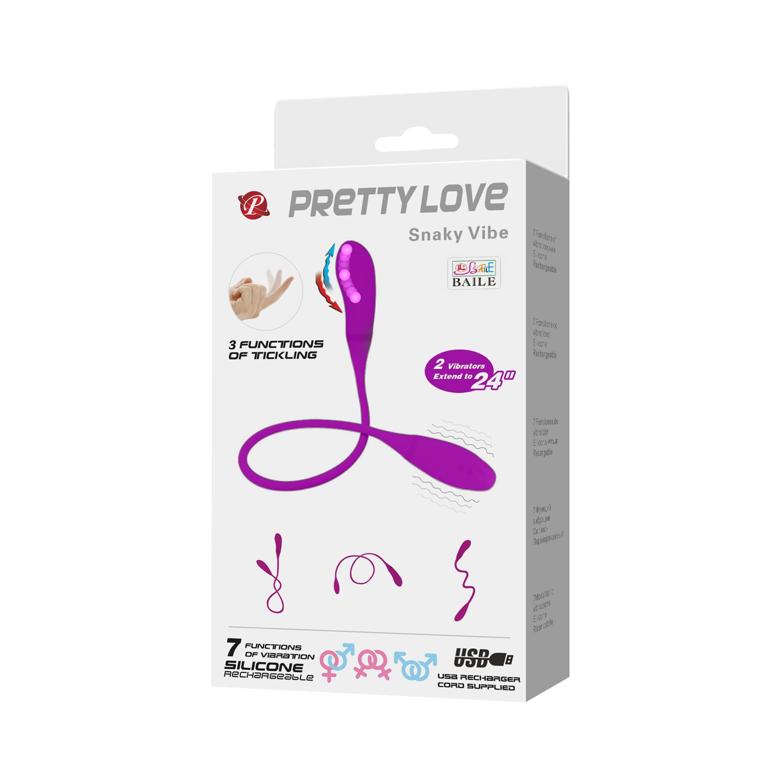 Confezione del vibratore doppia stimolazione Snaky Egg Pretty Love